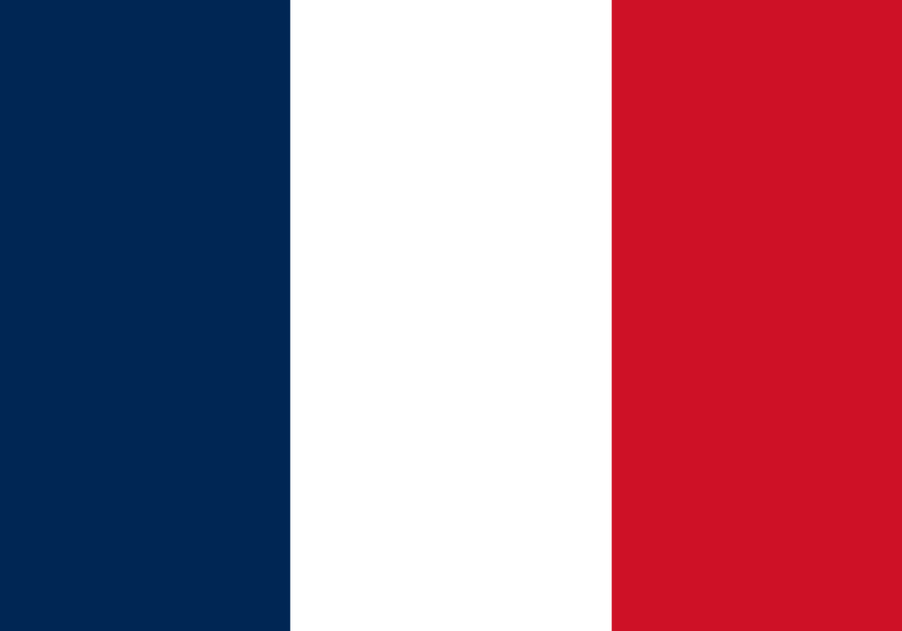 The national flag of France.