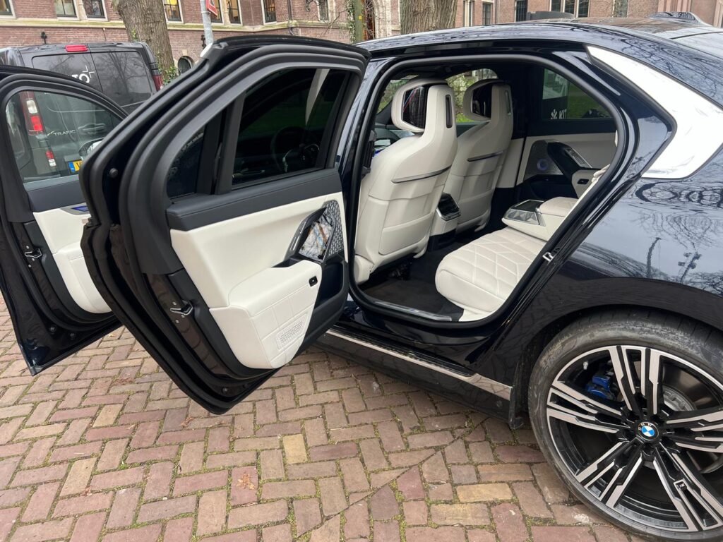 Premium executive car rear seat interior