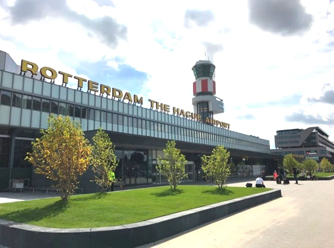 Rotterdam The Hague Airport exterior.