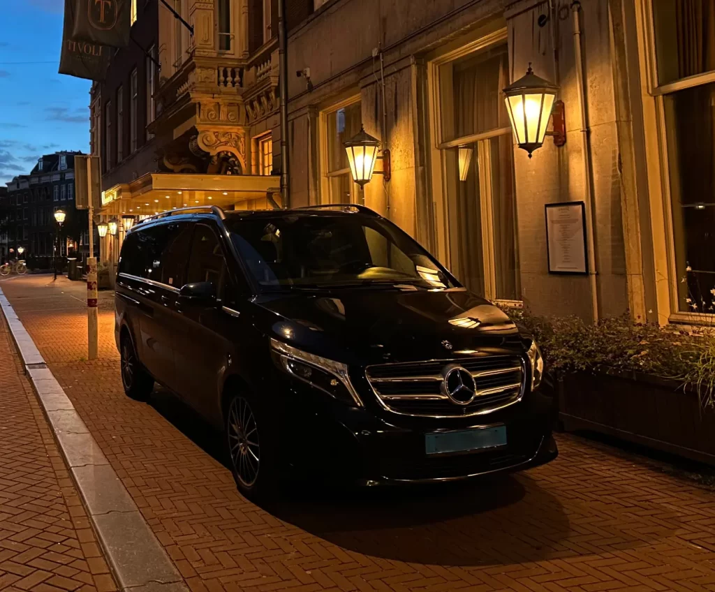 amsterdam evening street mercedes v Class